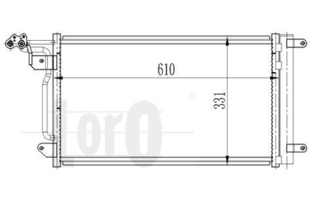 Радіатор кондиціонера A1/Polo/Fabia/Rapid 1.0-1.6/1.6D-2.0D 09- - (6R0820411T, 6R0820411, 6R0820411J) DEPO 003-016-0022