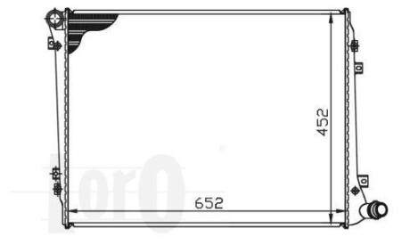 Радіатор охолодження двигуна Passat/Caddy 1.9/2.0D 04-10 (+AC) (650x439x32) - DEPO 003-017-0033