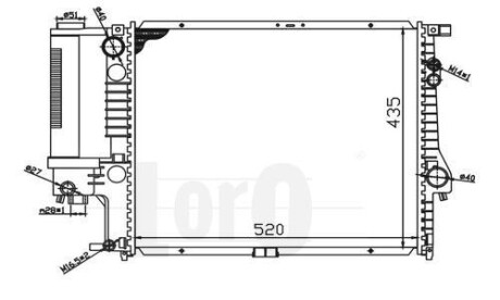 Радіатор охолодження двигуна E39 2.5-2.8i 95-00 - DEPO 004-017-0003