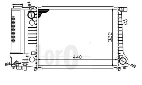 Радіатор охолодження двигуна E30/E36/E34 316i/316 g/518i 82- - (1712971, 1712978, 1712996) DEPO 004-017-0004