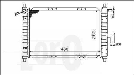 Радіатор охолодження двигуна MATIZ 2 0.8 MT +-AC 01- - DEPO 007-017-0003