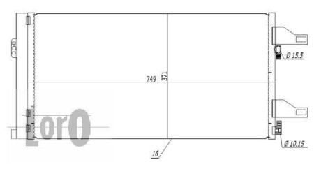 Радіатор кондиціонера Citroen Jumper/Peugeot Boxer/Fiat Ducato 2.0-3.D 06- - DEPO 009-016-0004