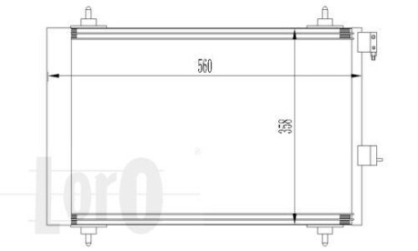 Радіатор кондиціонера Berlingo/Partner 1,1/1,4/1.6HDI/1,9D 98- - DEPO 009-016-0009