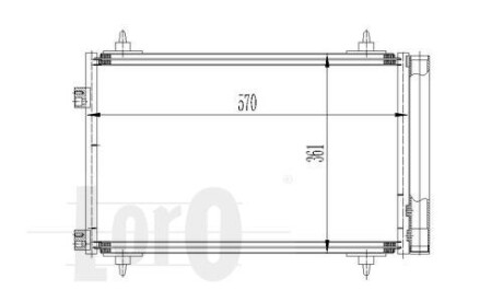 Радіатор кондиціонера Berlingo/Peugeot Partner 1.6i 08-18 - (6455EW, 6455HT, 6455GH) DEPO 009-016-0015