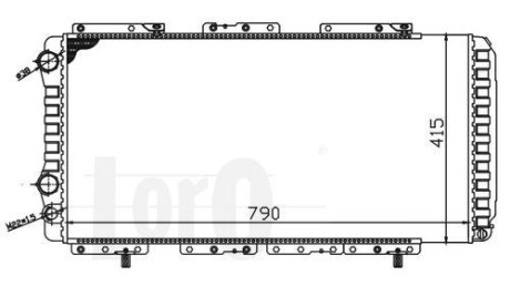 Радіатор охолодження двигунаJumper/Ducato/Boxer 1.9D-2.8D 94- (+AC) - DEPO 009-017-0006