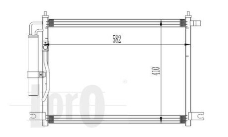 Радіатор кондиціонера AVEO/KALOS 1.4 i 16V 02- - (p96539634, 96539634, 96469289) DEPO 011-016-0002