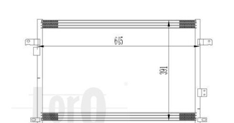 Радіатор кондиціонера Lacetti/Nubira 03- - DEPO 011-016-0003