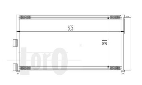 Радіатор кондиціонера Doblo 1.3/1.9 JTD/D Multijet 03- - (46820833, 46821270, 51732993) DEPO 016-016-0016