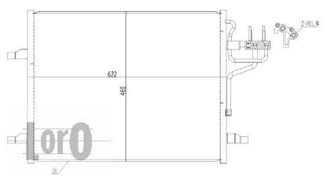 Радіатор кондиціонера KUGA (CBV) (08-) 2.0 TDCi - (1522067) DEPO 017-016-0027