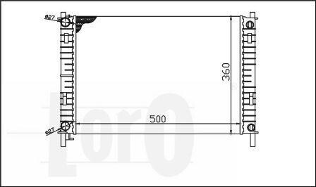 Радіатор води FIESTA 1.3i/1.4TDCi 02-05 MT +/-AC - (1214784, 1206550, 1325832) DEPO 017-017-0017