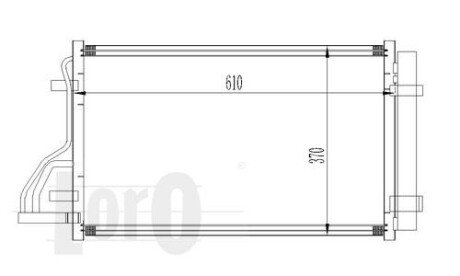 Радіатор кондиціонера HYUNDAI i30 1.6 07-11 - (976061H000, 976062H010) DEPO 019-016-0009