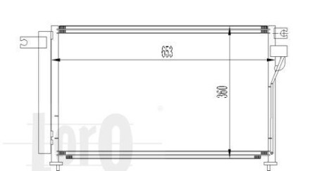 Радіатор кондиціонера Rio 1.4/1.6 05-11 - DEPO 024-016-0008