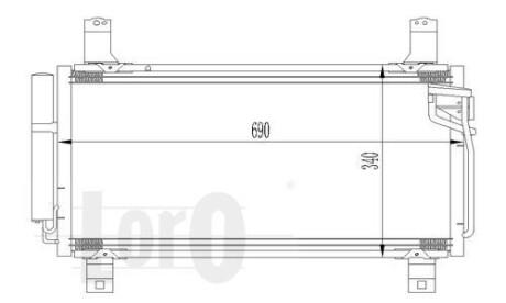 Радіатор кондиціонера (з осушувачем) Mazda 6 1.8-2.5 07-13 - (gs1d61480d, gsyd6148zc, gsyd6148za) DEPO 030-016-0012