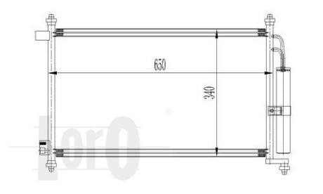 Радіатор кондиціонера MICRA 12/14 AT 03-04 - (92100AX801, 92100AX80B, 92100BA60A) DEPO 035-016-0023