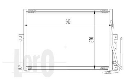 Радіатор кондиціонера VECTRA B 1.6/w/o 95- - DEPO 037-016-0006