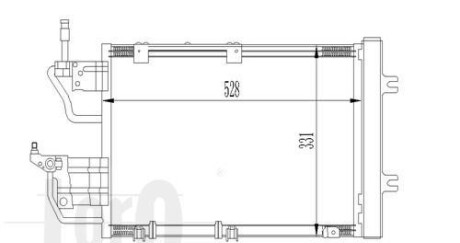 Радіатор кондиціонера Astra H 1.3/1.7/1.9 CDTI 05- - (1850111, 6850237, 13171592) DEPO 037-016-0035