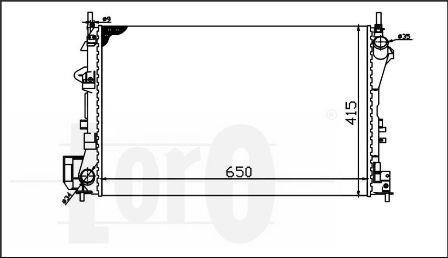 Радіатор охолодження двигуна SIGNUM/VECTRA C 1.6i-1.8i 02- - (1300244, 24418338) DEPO 037-017-0025