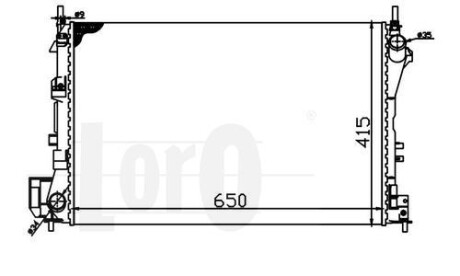 Радіатор охолодження двигуна CROMA/SIGNUM/VECTRA C 1.8 i 16V/2.0 16V DT (AC+/-) 02- - (1300246) DEPO 037-017-0026