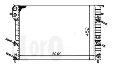 Радіатор охолодження двигуна OMEGA B 2.0i 94- - (6302165, 1300217, 52463046) DEPO 037-017-0031