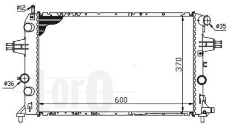 Радіатор охолодження двигуна ASTRA G/ZAFIRA A 1.7 TD 98- - DEPO 037-017-0049