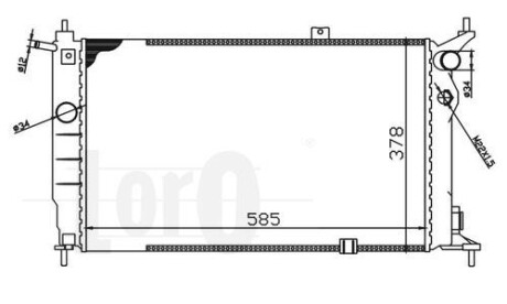 Радіатор охолодження двигуна ASTRA F 1.4 91- - DEPO 037-017-0050