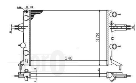 Радіатор охолодження двигуна ASTRA G 1.2 i 16V 98- - DEPO 037-017-0066