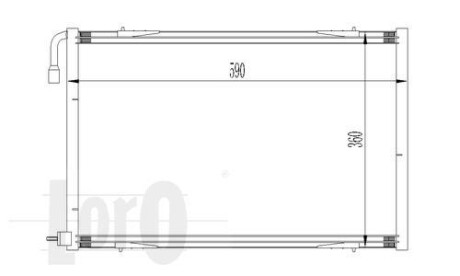 Радіатор кондиціонера 206/206+ 1.1i 98- - (6455CH, 6455CJ, 6455W6) DEPO 038-016-0013