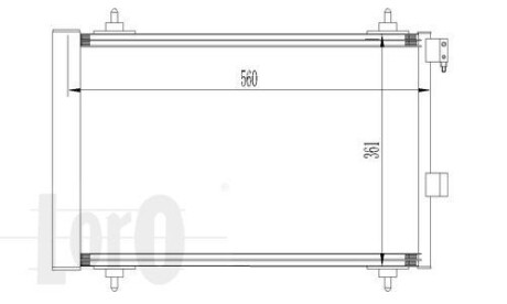 Радіатор кондиціонера Citroen C5 II/III/C6/Peugeot 407 1.6-3.0D 04- - (9678872080, 9685742080, 9683011280) DEPO 038-016-0015