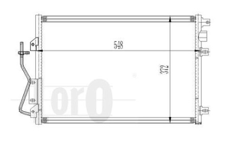 Радіатор кондиціонера Kangoo 1.2/1.4/1.5/1.6 i/DCI 97- - (7700428083, 8200024038, 8200082193) DEPO 042-016-0011