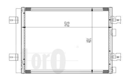 Радіатор кондиціонера Logan/Sandero/DUSTER 1.2i/1.5dCi 04- - (8200741257, 921007794R) DEPO 042-016-0027