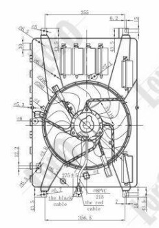 Вентилятор радіатора CORDOBA /IBIZA/FABIA/ROOMSTER 1.2i 12V 99- - (6Q0959455AD, 6R0959455C) DEPO 048-014-0001