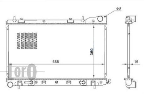 Радіатор охолодження SUBARU FORESTER 2.0/2.5 02- - (45111SA020, 45111SA021, 45111SA030) DEPO 049-017-0003-B