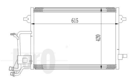 Радіатор кондиціонера SKODA Octavia 05- - DEPO 053-016-0013