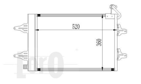 Радіатор кондиціонера Skoda Fabia/Roomster/VW Polo 1.0-2.0/1.4-1.9D 99- - (5Z0820411C, 6Q0820411G, 6Q0820411H) DEPO 053-016-0015