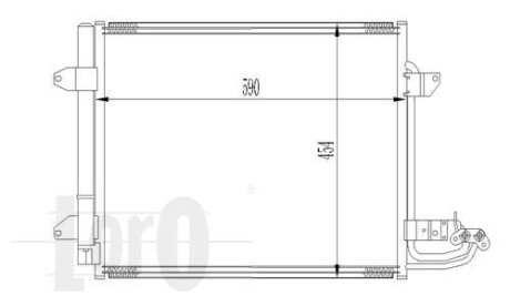 Радіатор кондиціонера Caddy 04-/Touran 03- - (1T0820411A, 1T0820411B, 1T0820411C) DEPO 053-016-0017