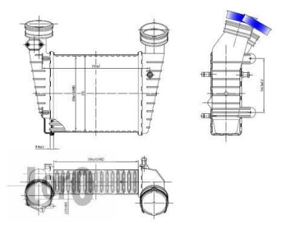 Радіатор інтеркулера PASSAT 1.8 00-05 - DEPO 053-018-0001