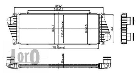 Радіатор інтеркулера а Sprinter/LT 95-06 2.5 Tdi - (2D0145805, 9015010701) DEPO 054-018-0001