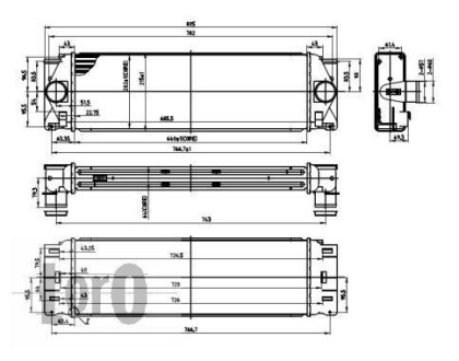 Радіатор інтеркулера а Sprinter/Crafter 06- - DEPO 054-018-0009