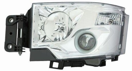 Фара Лів (H1/H7/P21W/W5W, електричн, без мотора, колір відбивача: хром, колір повороту: прозор) RVI T 01.13- - DEPO 55111A6LLDEM