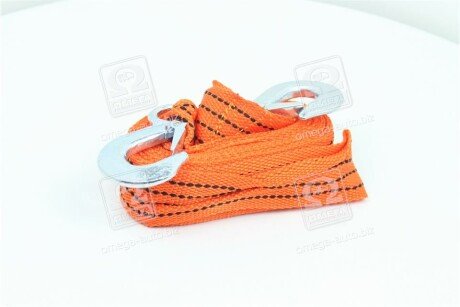 Трос буксирувальний 2т. 50мм. 4,5м. С-гак, жовтий <ДК> - Дорожная Карта DK46-PP245