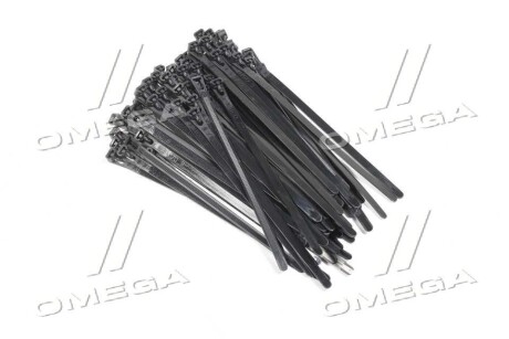 Хомут пластиковый черный многоразовый 6x200мм (100шт) ДК - Дорожная Карта DKG7.6*200BK (фото 1)