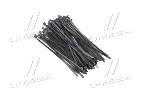 Хомут пластиковый черный многоразовый 6x300мм (100шт) ДК - Дорожная Карта DK-G7.6*300BK (фото 1)