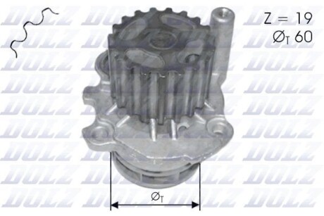 Водяний насос AUDI A2 (8Z0) / SEAT AROSA (6H) / SK - (045121011B) DOLZ A196