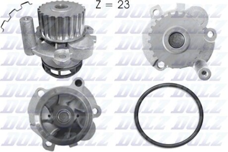 Водяний насос AUDI A3 A4 A6 TT/ SEAT Altea XL (5P5 - (06F121011X, 06A121011R, 06F121011) DOLZ A212