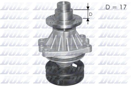 Водяний насос Omega/BMW 3/5/7 (E36/E34/E39) 1.7-2.5 D/TD 91-04 - (11511245687, 11512243003, 11512244333) DOLZ B219