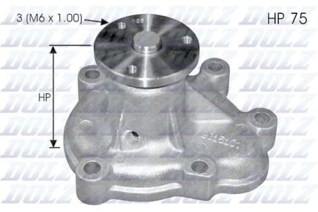 Водяний насос Combo/Astra G/H/Corsa 1.7Di/CDTi 00- - DOLZ O142