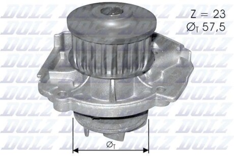 Водяной насос - (46422512, 71713728, 71778284) DOLZ S219