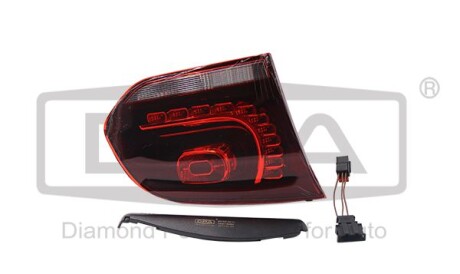 Фонарь заднй левый внутренний LED вишнево-красный VW Golf (09-13) - DPA 89450625102