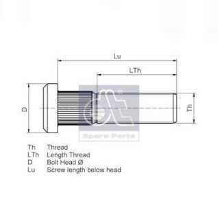 Болт для кріплення колеса - DT 1020000