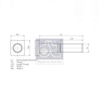Болт колеса задн/передн 7/8"-11BSFx81мм (довжина різьби 59мм) SCANIA 2, 3, 3 BUS, 4, 4 BUS, G I, P I, R I, T 05.80- - DT 117028